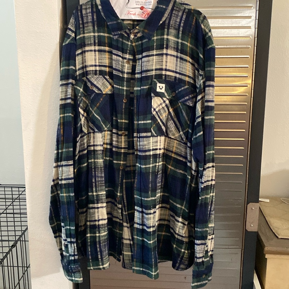 True religion plaid shirt XXXL men